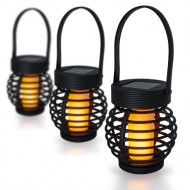 Lampa suspendata LED cu incarcare solar 3 buc/set, cu lumina alba/cald